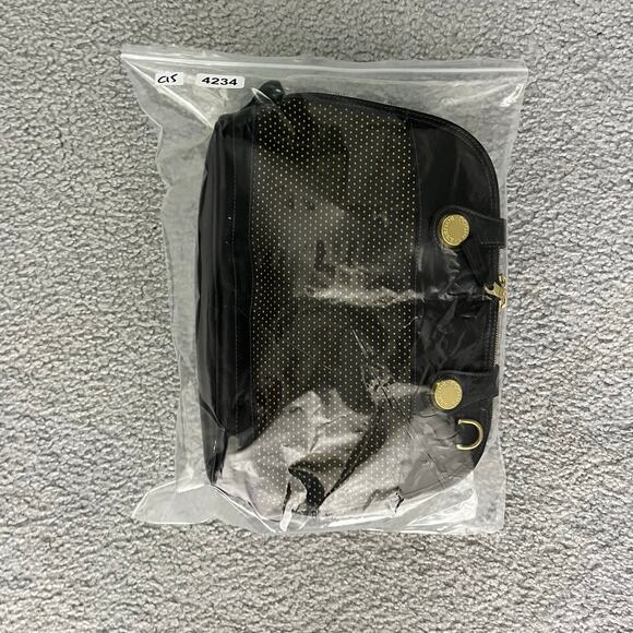 Dooney & Bourke Vintage Cabriolet Satchel Purse Blck Leather Gold Trim Old Money - Picture 8 of 8